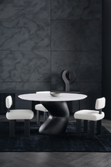 White Linen Modern Dining Chair | Caracole Perry | Oroa.com