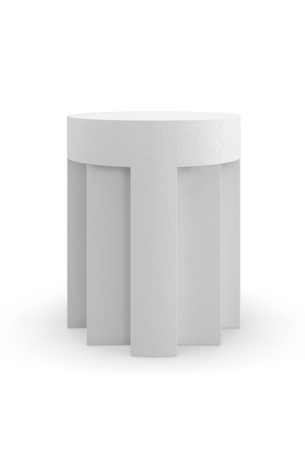 White Faceted Side Table | Caracole Eli | Oroa.com