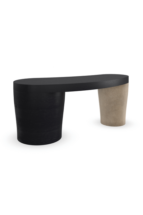 Suede Leg 3-Drawer Desk | Caracole Gus | Oroa.com