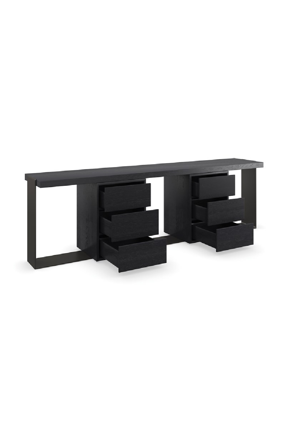 Black 6-Drawer Media Unit | Caracole Gabby | Oroa.com