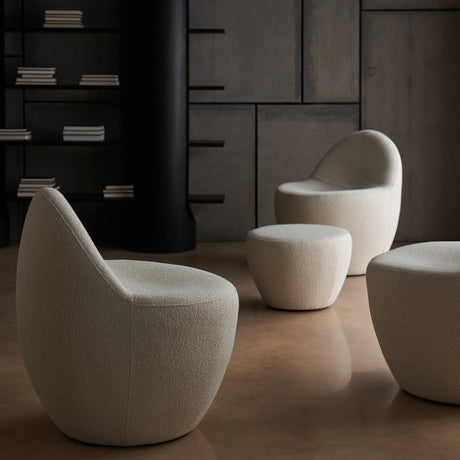   White Boucle Accent Chair | Oroa.com