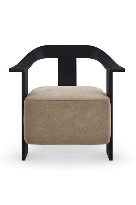 Brown Suede Seat Accent Chair | Caracole Luca | Oroa.com
