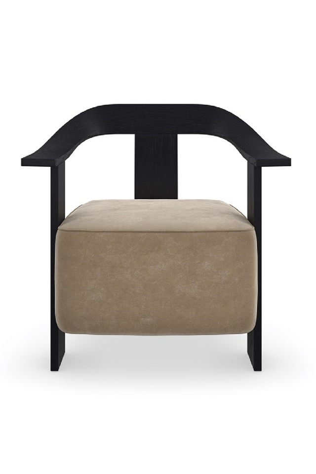 Brown Suede Seat Accent Chair | Caracole Luca | Oroa.com