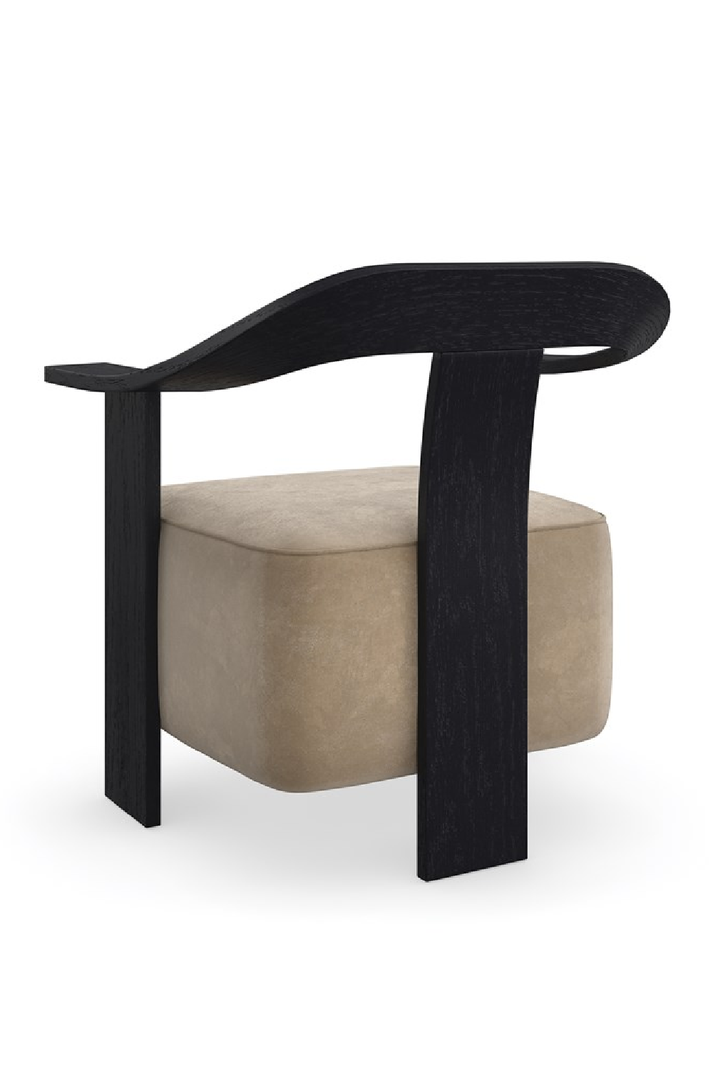 Brown Suede Seat Accent Chair | Caracole Luca | Oroa.com