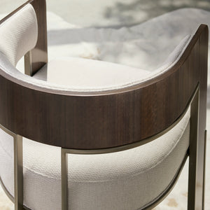   Cream Curved Modern Accent Chair | Oroa.com