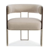 Cream Curved Modern Accent Chair | Caracole Streamliner