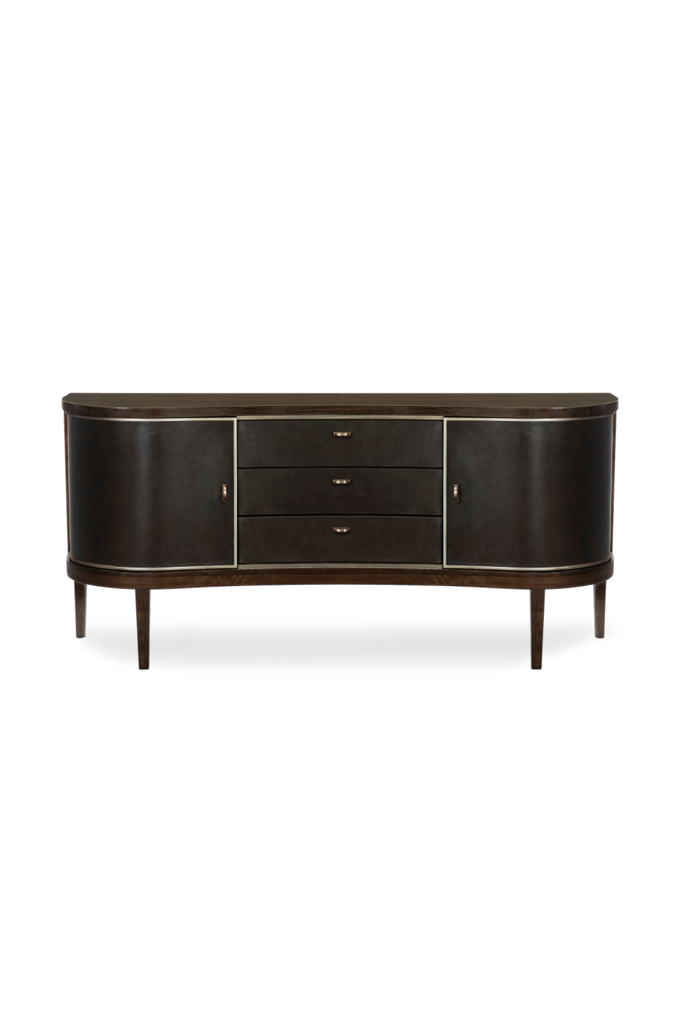 Dark Curved Sideboard Moderne
