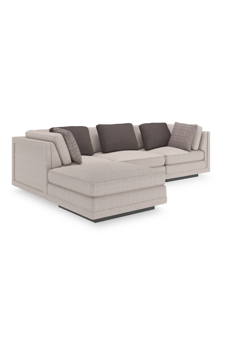 Beige Woven Ottoman | Caracole Fusion | Oroa.com