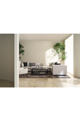 Beige Woven Ottoman | Caracole Fusion | Oroa.com