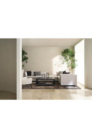 Beige Woven Ottoman | Caracole Fusion | Oroa.com