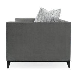   Gray Velvet Tufted Sofa | Oroa.com