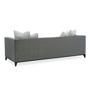   Gray Velvet Tufted Sofa | Oroa.com