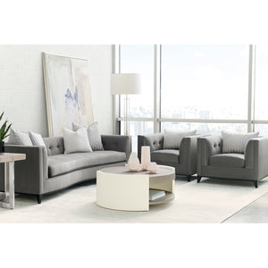   Gray Velvet Tufted Sofa | Oroa.com