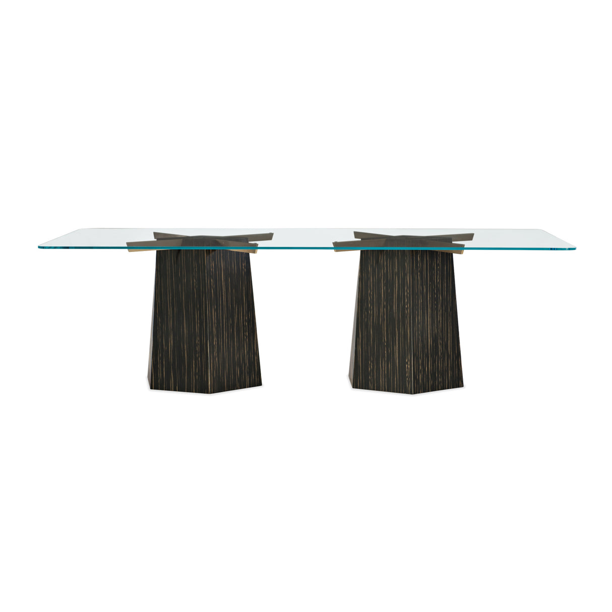   Striated Black Base Dining Table | Oroa.com