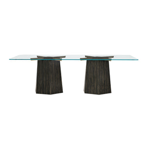   Striated Black Base Dining Table | Oroa.com