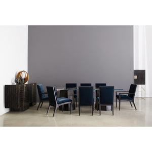   Striated Black Base Dining Table | Oroa.com