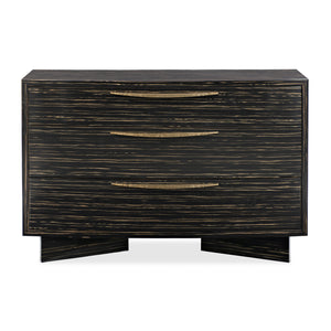   Striated Black 3-Drawer Dresser | Oroa.com