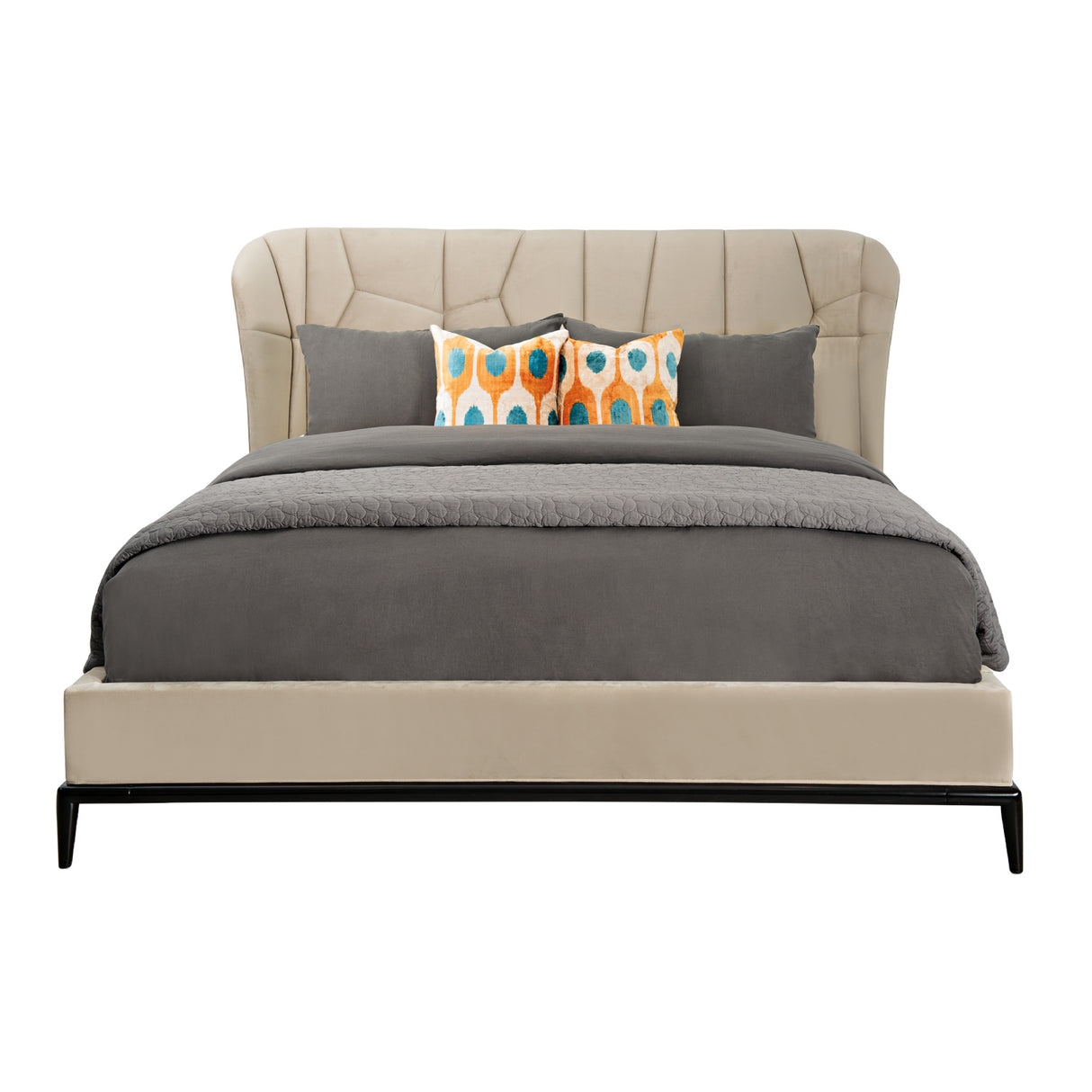   Beige Quilted Bed | Oroa.com