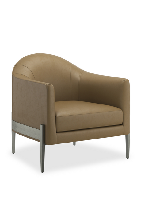 Brown Leather Accent Chair | Caracole Rebound | Oroa.com