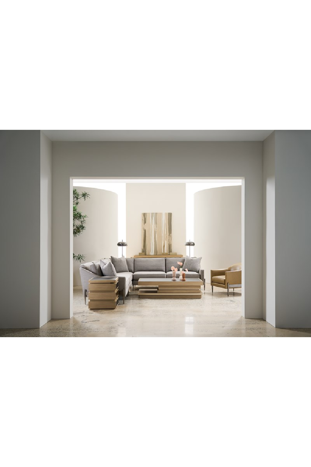 Brown Leather Accent Chair | Caracole Rebound | Oroa.com