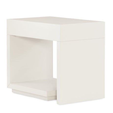 White 1-Drawer End Table | Caracole Expressions