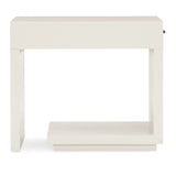 White 1-Drawer End Table | Caracole Expressions