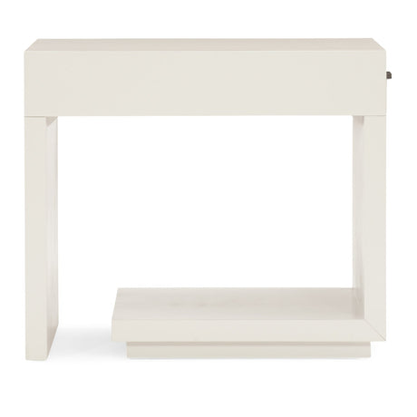 White 1-Drawer End Table | Caracole Expressions