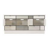 Checkerboard Glass 8-Drawer Sideboard | Caracole Repetition