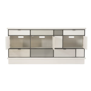   Checkerboard Glass 8-Drawer Sideboard | Oroa.com
