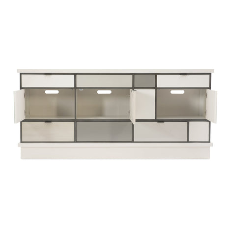 Checkerboard Glass 8-Drawer Sideboard | Caracole Repetition