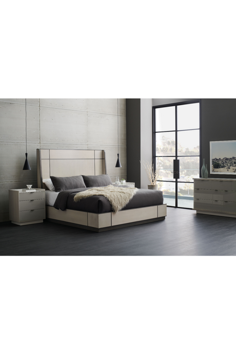 Ash Taupe Modern Nightstand | Caracole Expressions | Oroa.com