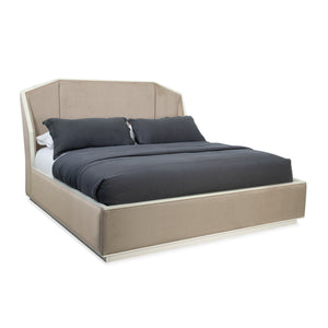   Beige Upholstered Bed | Oroa.com