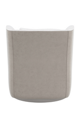 White Bouclé Swivel Chair | Caracole Seville | Oroa.com