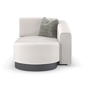 Twill Right-Armed Chaise Lounge – La Moda – front view