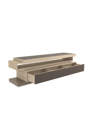 Mirrored Glass 3-Drawer Media Unit | Caracole La Moda | Oroa.com