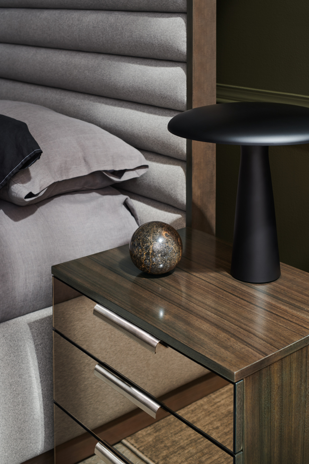 Gray Channeled Panel Bed | Caracole La Moda | Oroa.com