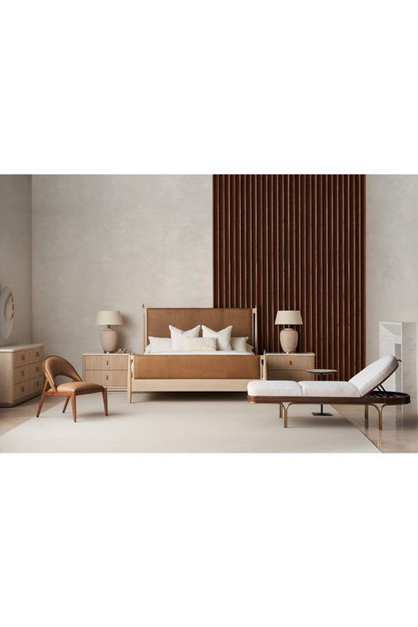 Brown Leather Lounge Chair | Caracole Rhythm