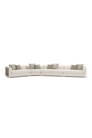 Cream Minimalist Sectional Sofa | Caracole Unity | Oroa.com
