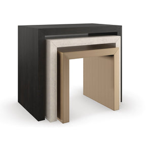 Minimalist Rectangular Side Table – Contrast – front view