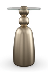 Bronze Sculpture Base Side Table | Caracole Dissonance | Oroa.com