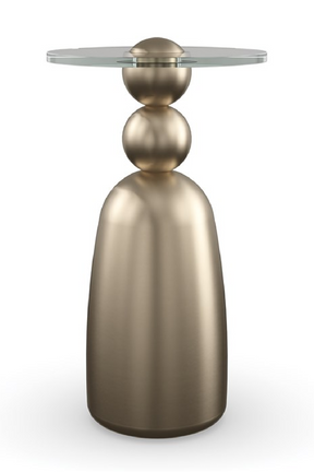 Bronze Sculpture Base Side Table | Caracole Dissonance | Oroa.com
