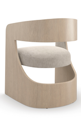 Curved Oak Accent Chair | Caracole Balance | Oroa.com