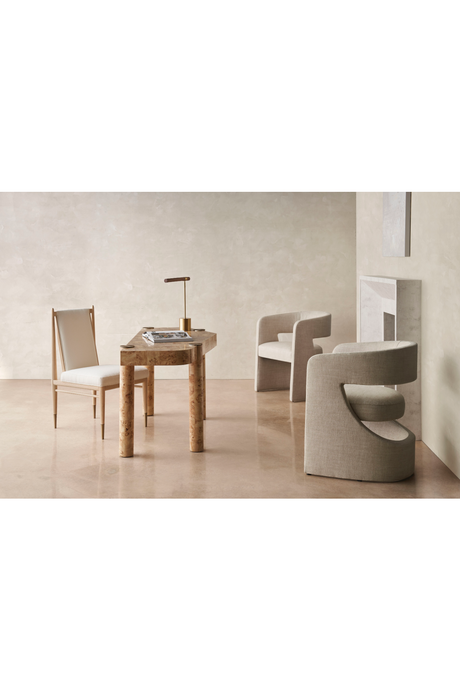 Bouclé Ivory Dining Chair | Caracole Unity | Oroa.com