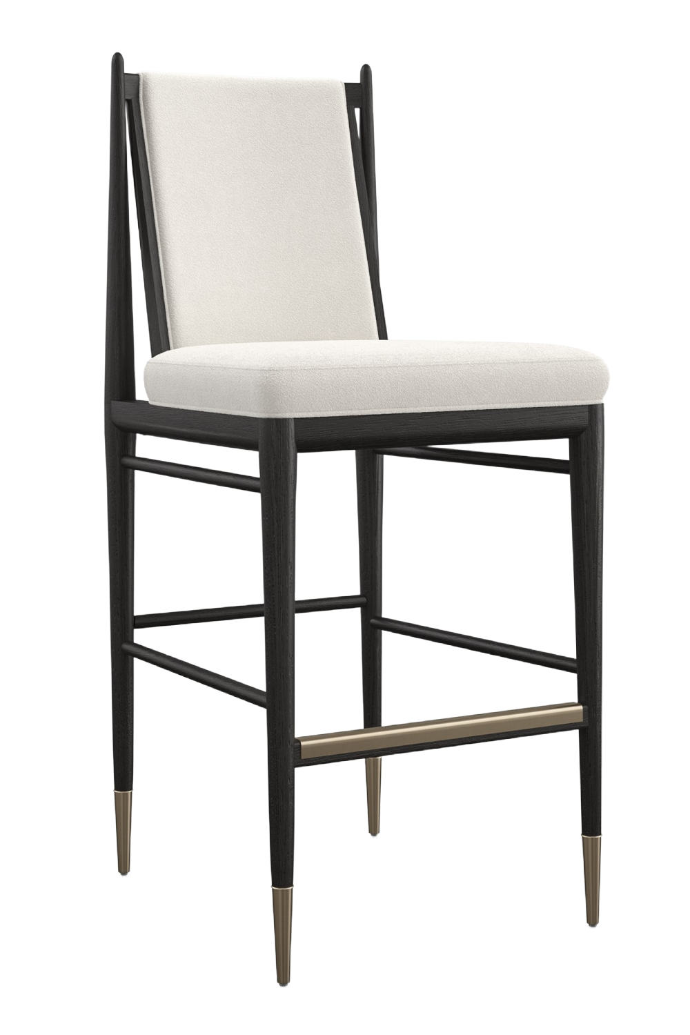 Ivory Bouclé Bar Stool | Caracole Unity | Oroa.com