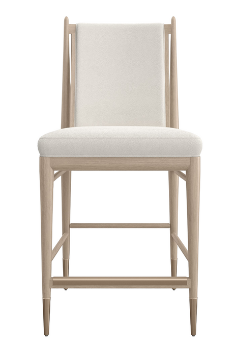 Ivory Bouclé Counter Stool | Caracole Unity | Oroa.com