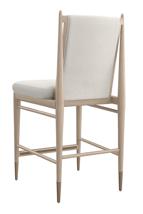 Ivory Bouclé Counter Stool | Caracole Unity | Oroa.com