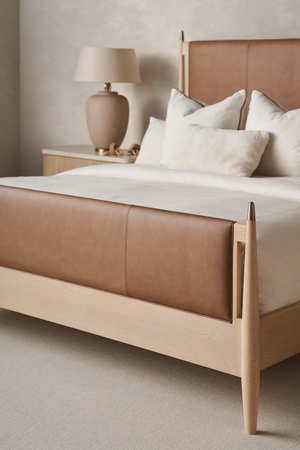Brown Leather Bed | Caracole Rhythm | Oroa.com