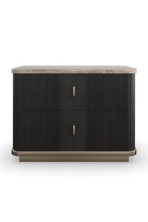 Black Ash 2-Drawer Nightstand | Caracole Rhythm | Oroa.com