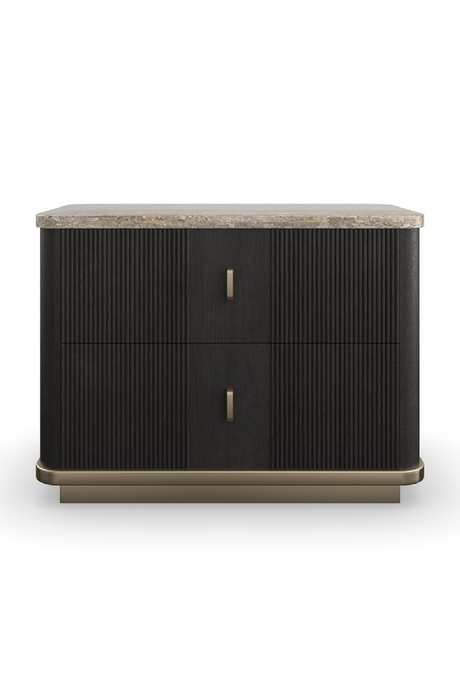 Black Ash 2-Drawer Nightstand | Caracole Rhythm | Oroa.com