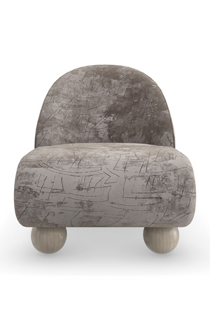 Ball Feet Velvet Accent Chair | Caracole Bora Bora | Oroa.com